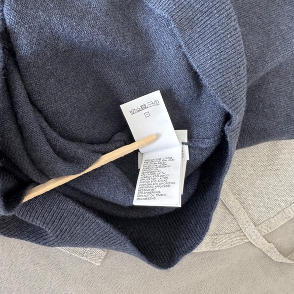 Brunello Cucinelli Cashmere cardigan with monili Size XXS Navy - Picture 12 of 14